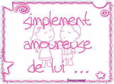 simplement amoureuse de lui